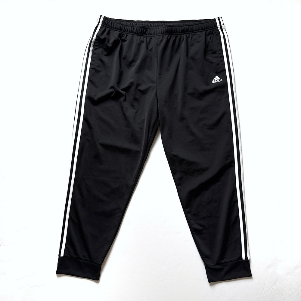 Adidas Essential Fleece 3 Stripe Tapered Joggers Mens 3XL Track Pants Sweatpants